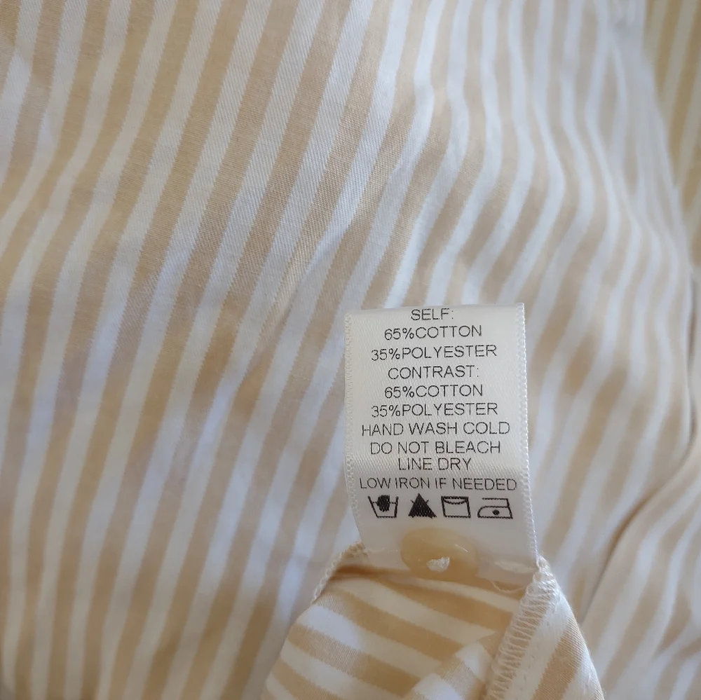 Blue Blush Striped  Button Down T Shirt Dress